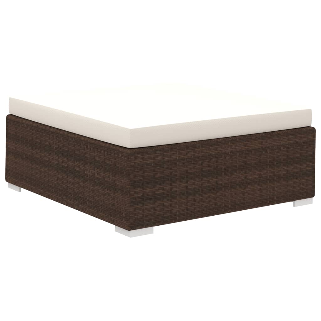 Set Mobilier De Grădină Cu Perne, 12 Piese, , Poliratan
