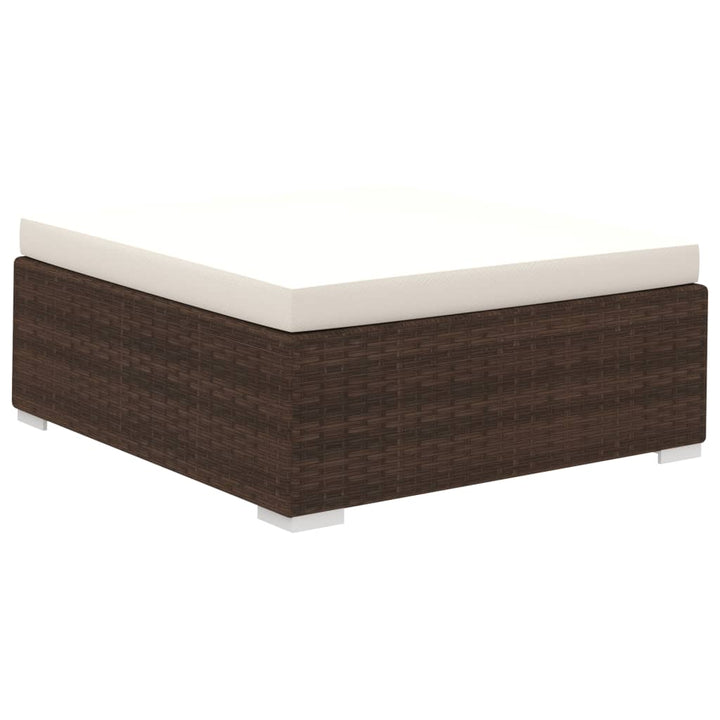 Set Mobilier De Grădină Cu Perne, 12 Piese, , Poliratan