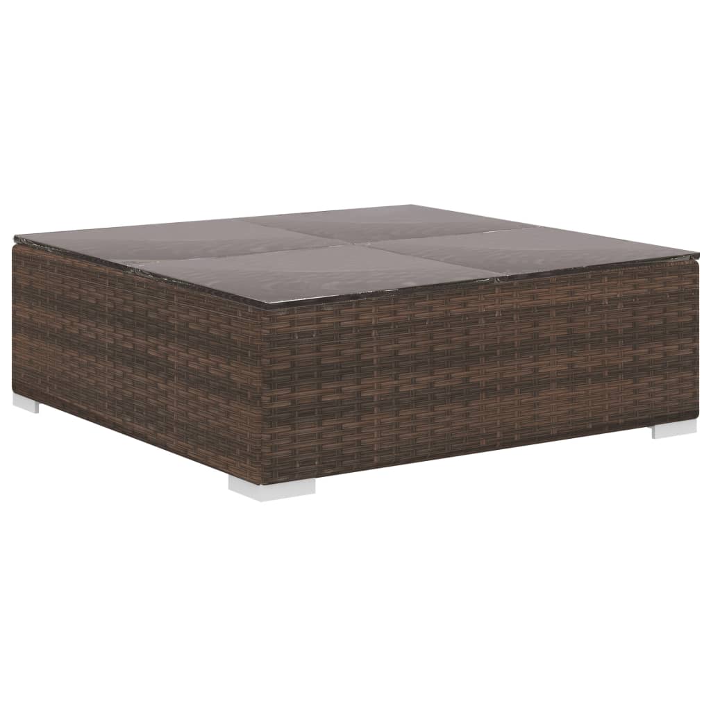 Set Mobilier De Grădină Cu Perne, 12 Piese, , Poliratan