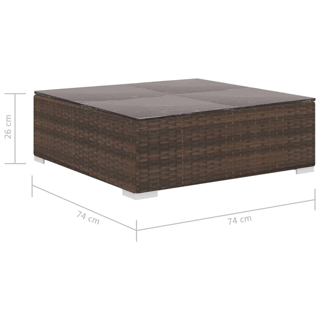 Set Mobilier De Grădină Cu Perne, 12 Piese, , Poliratan