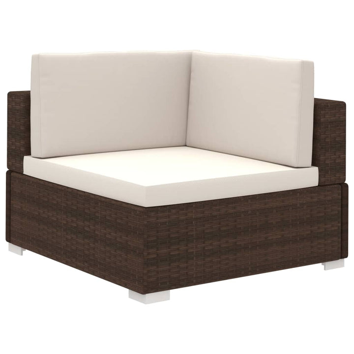 Set Mobilier De Grădină Cu Perne, 8 Piese, , Poliratan