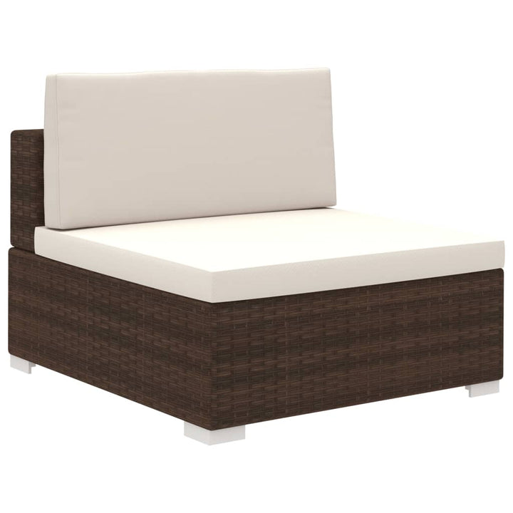 Set Mobilier De Grădină Cu Perne, 8 Piese, , Poliratan