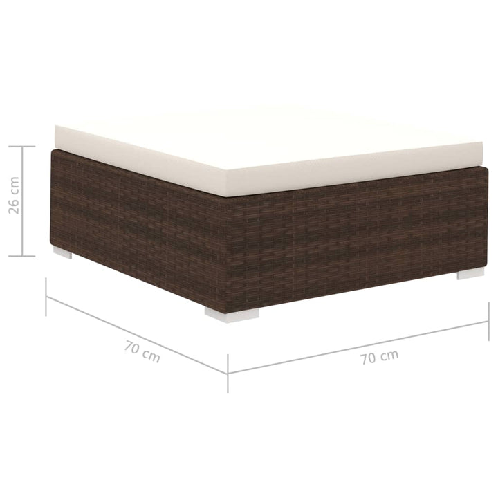 Set Mobilier De Grădină Cu Perne, 8 Piese, , Poliratan