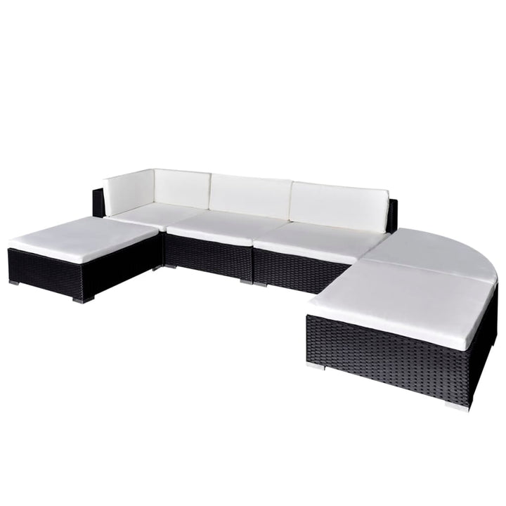 Set Mobilier De Grădină Cu Perne, 6 Piese, , Poliratan