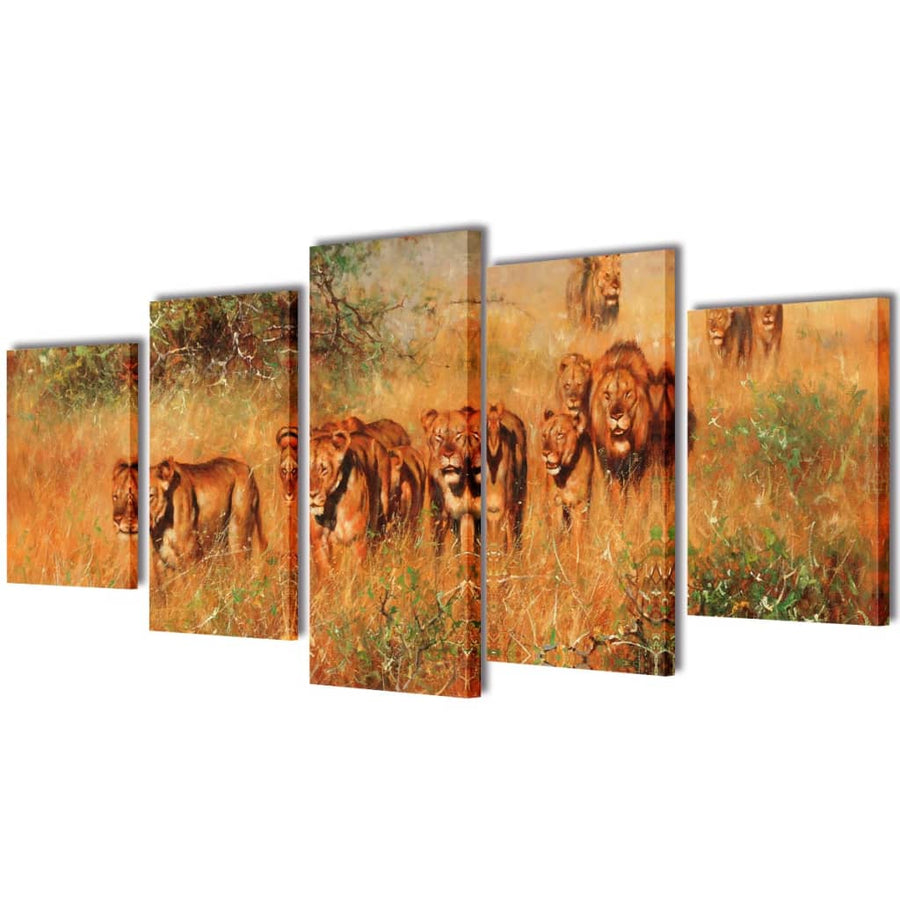 Set De Tablouri De Pânză Imprimate Lei