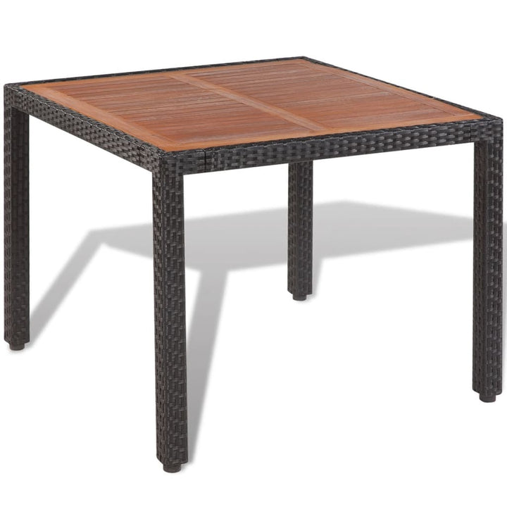 Set Mobilier De Exterior Cu Perne, 5 Piese, Negru, Poliratan