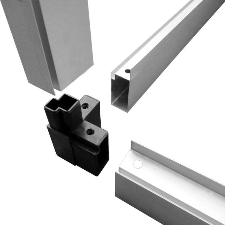 Seră Din Aluminiu Ranforsat Cu Cadru La Bază, 6,05 M²
