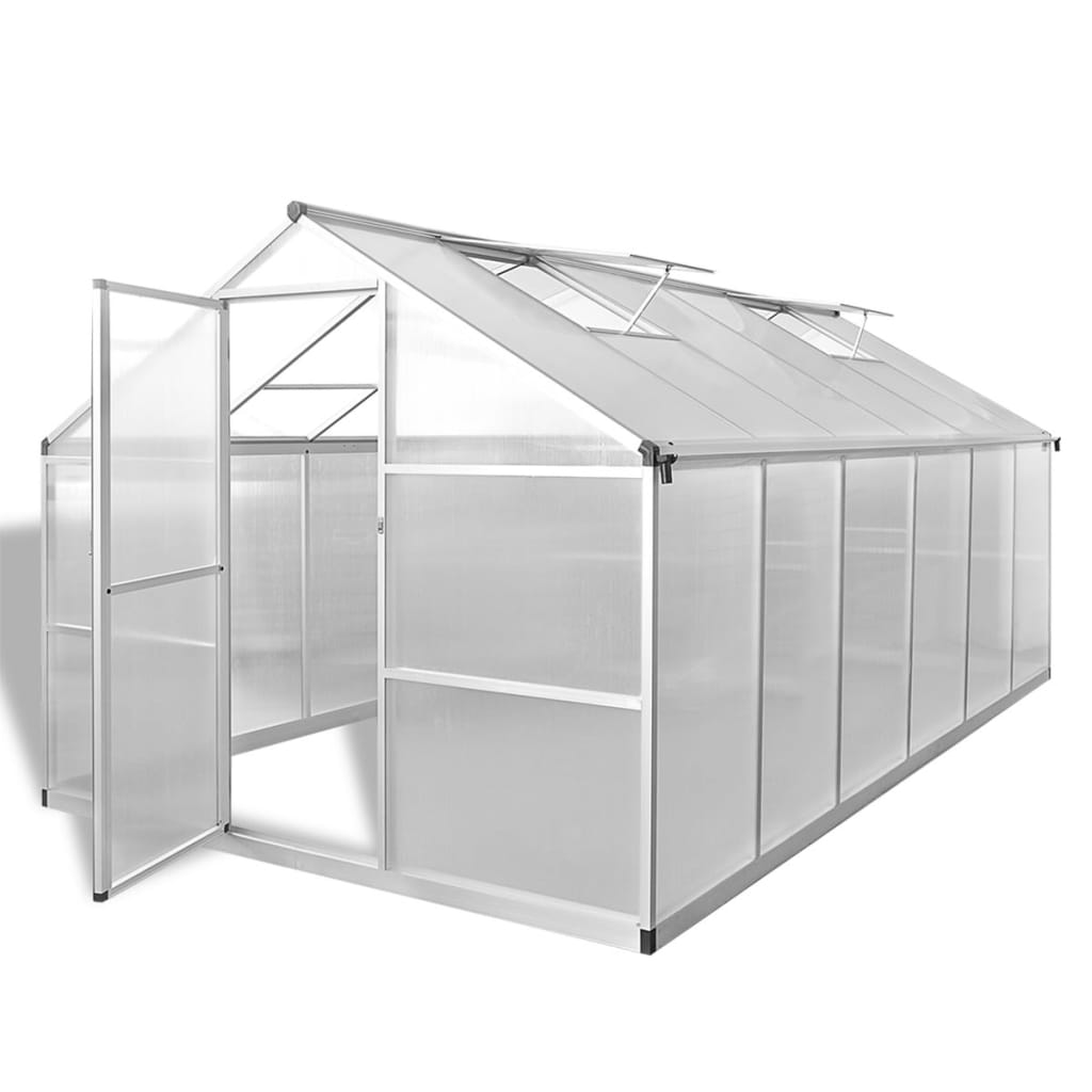 Seră Din Aluminiu Ranforsat Cu Cadru La Bază, 6,05 M²