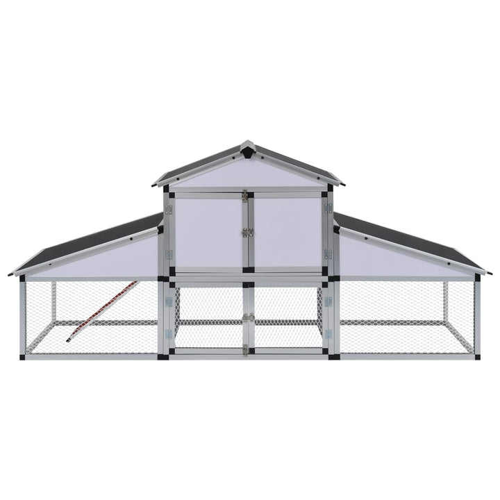 41323  Coteț De Găini Cu Zonă De Mișcare Și Repaus Aluminiu