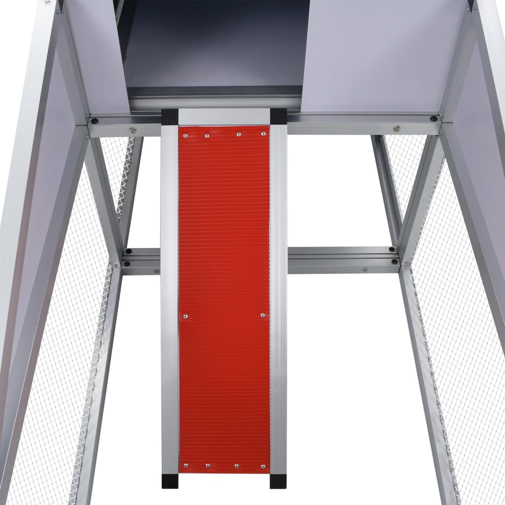 41323  Coteț De Găini Cu Zonă De Mișcare Și Repaus Aluminiu