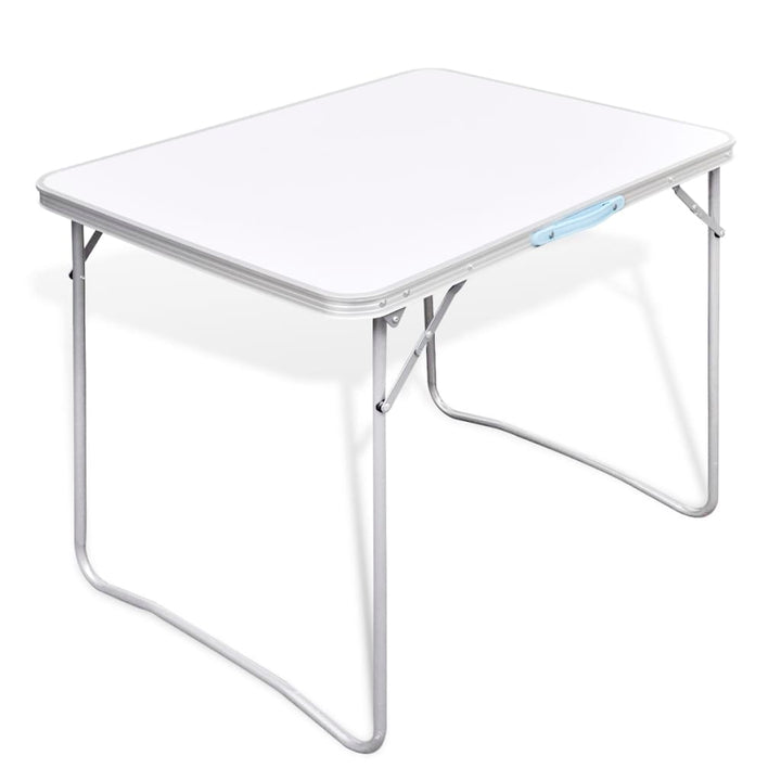 Masă Camping Din Metal Pliabilă 80 X 60 Cm