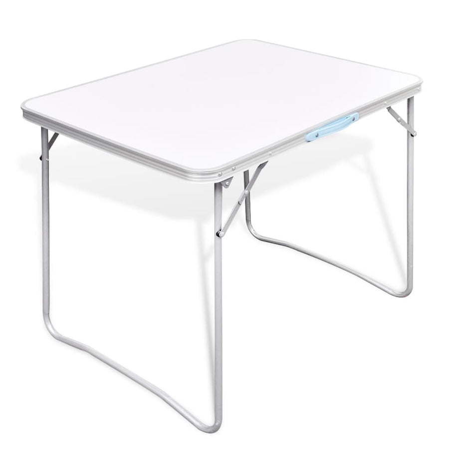 Masă Camping Din Metal Pliabilă 80 X 60 Cm