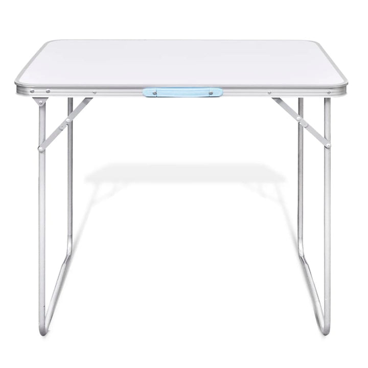 Masă Camping Din Metal Pliabilă 80 X 60 Cm