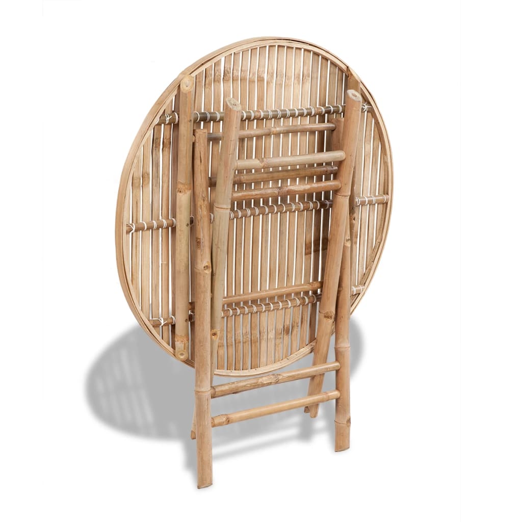 Set Mobilier De Exterior Pliabil, 5 Piese, Bambus
