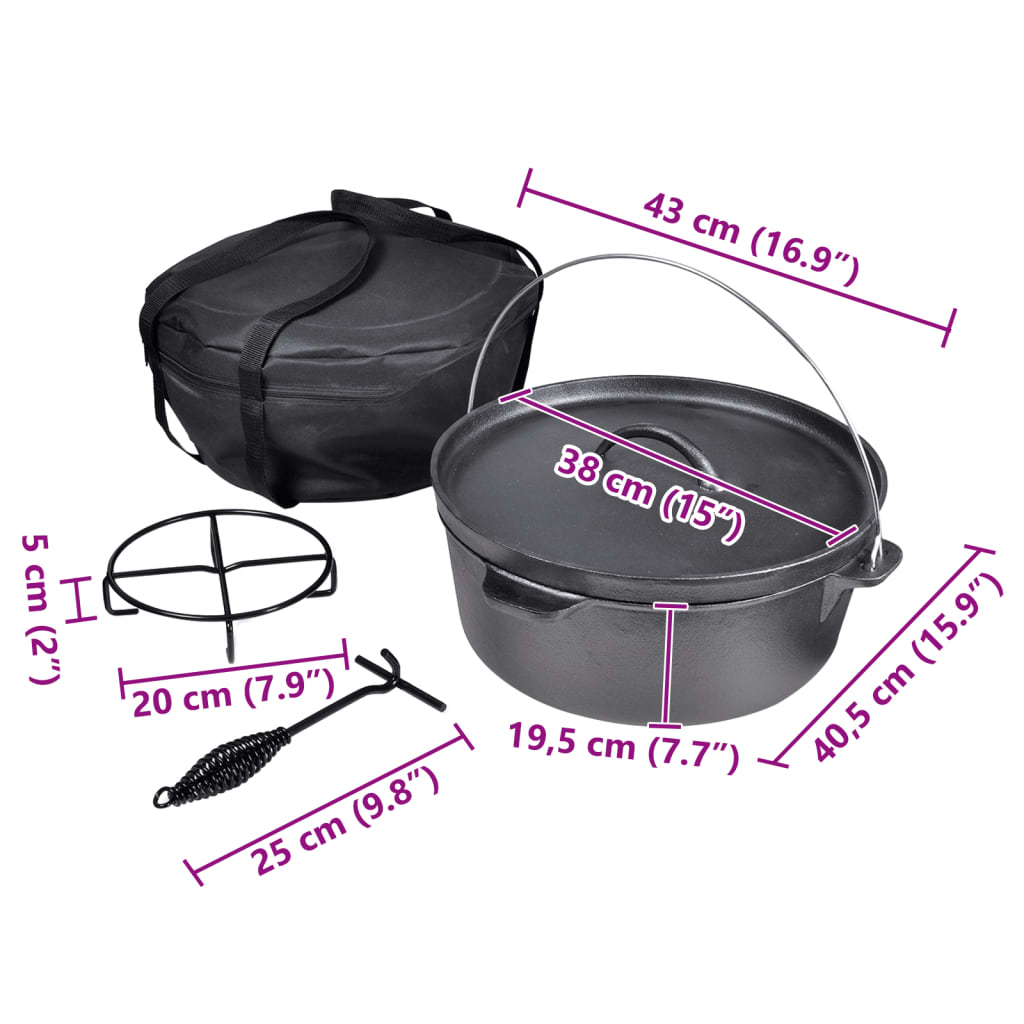 Cratiță Din Fontă Cu Accesorii 11,3 L