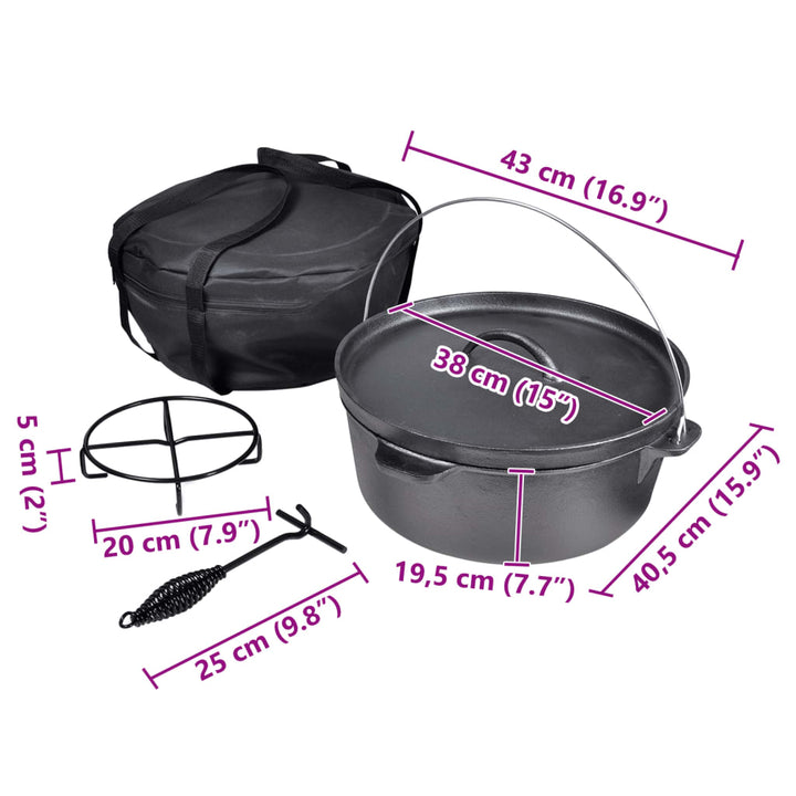Cratiță Din Fontă Cu Accesorii 11,3 L