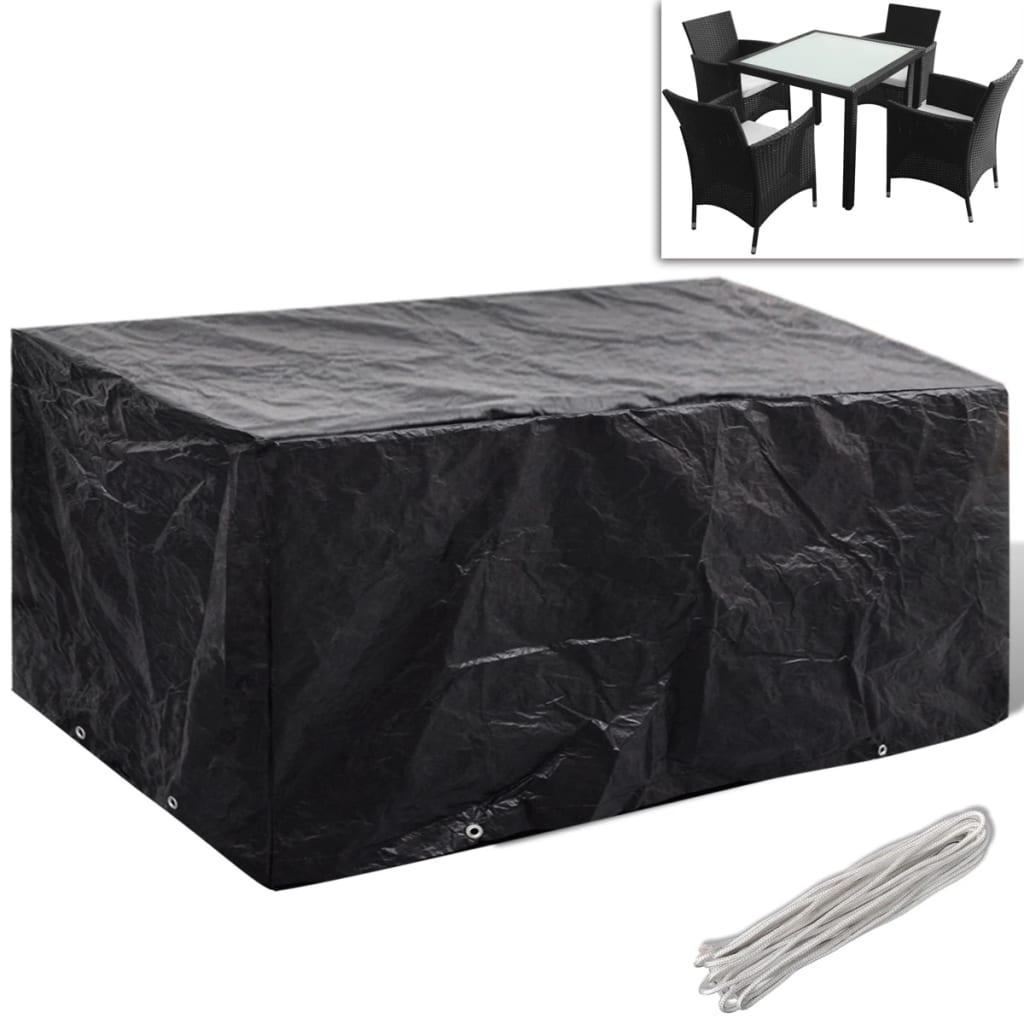 Huse Mobilier Grădină, 2 Buc, 12 Ocheți, 325X205X90 Cm