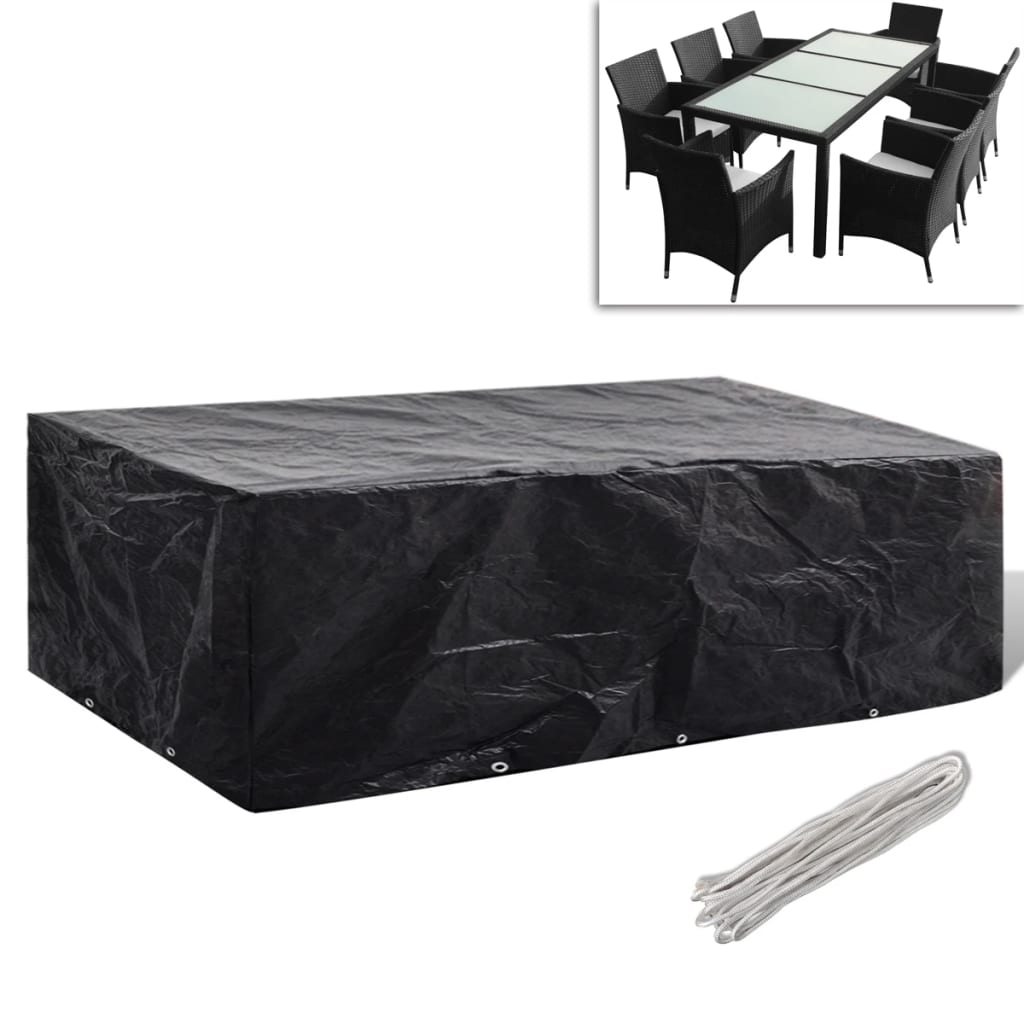 Huse Mobilier Grădină, 2 Buc, 12 Ocheți, 325X205X90 Cm
