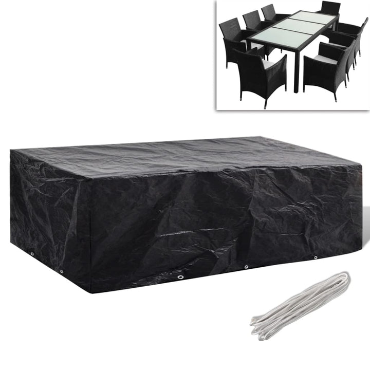 Huse Mobilier Grădină, 2 Buc, 12 Ocheți, 325X205X90 Cm