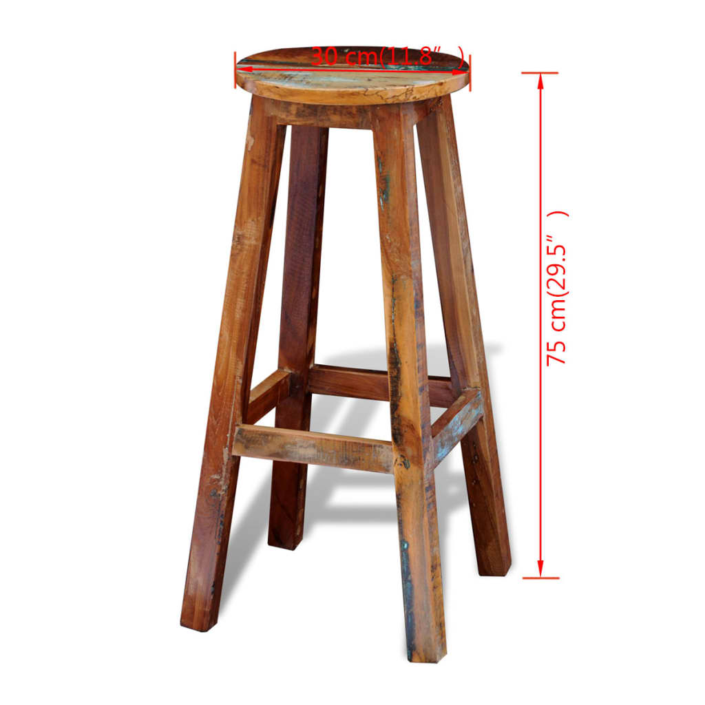Scaun De Bar, Lemn Masiv Reciclat