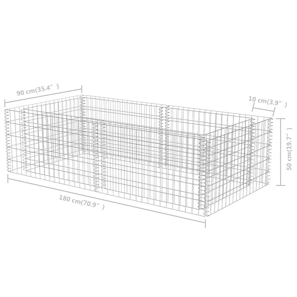 Jardinieră Gabion, , Oțel Galvanizat