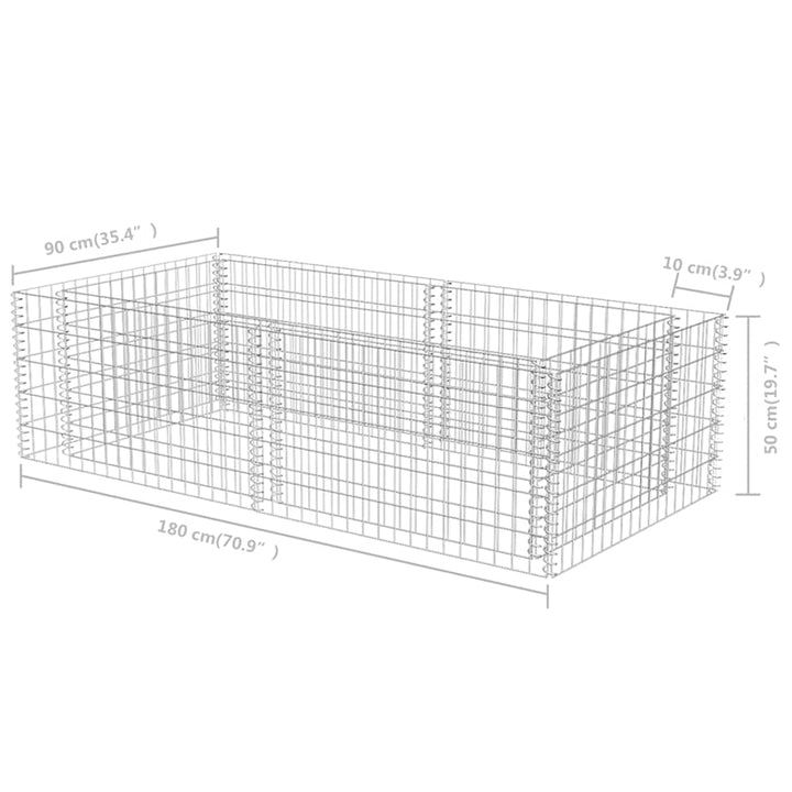 Jardinieră Gabion, , Oțel Galvanizat