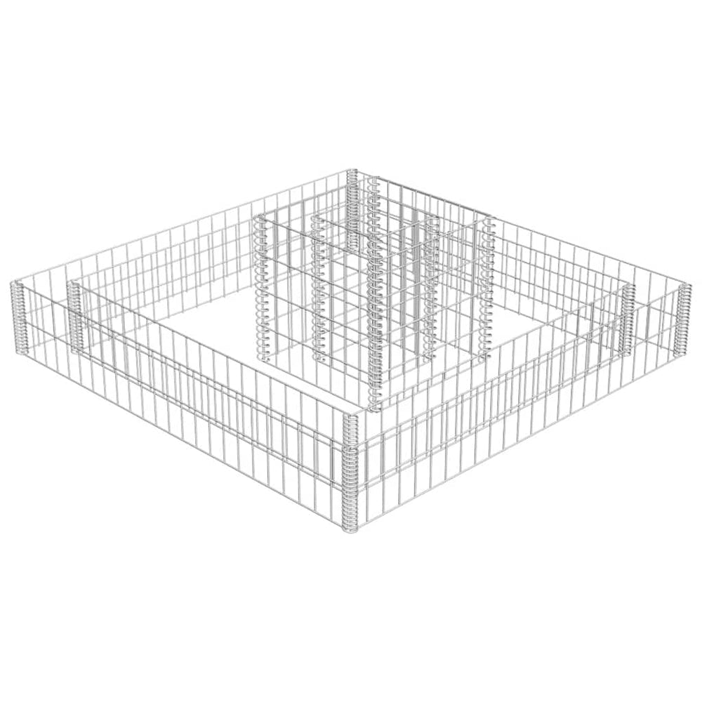 Jardinieră Gabion, 120 X 120 X 20 Cm, Oțel Galvanizat