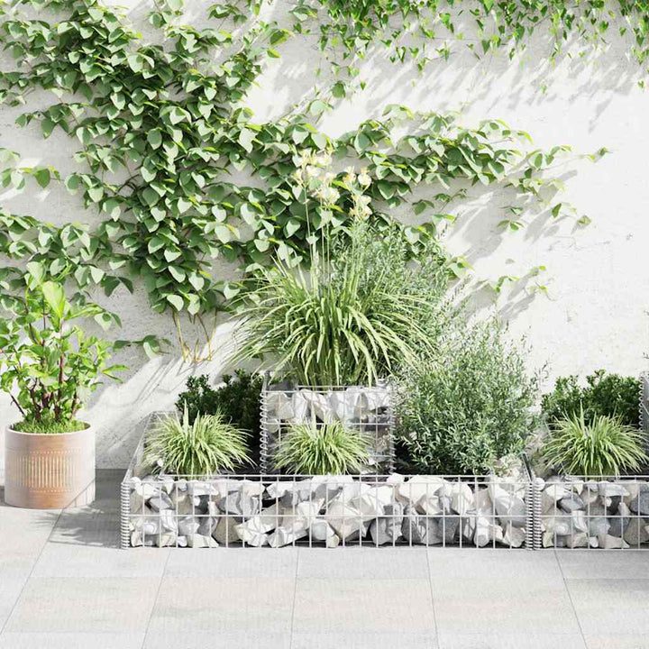 Jardinieră Gabion, 120 X 120 X 20 Cm, Oțel Galvanizat