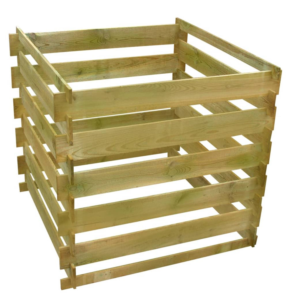 Pubelă De Compost Din Șipci 0,54 M3 Lemn, Pătrat