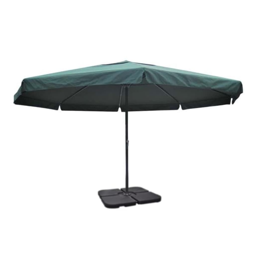 Umbrelă De Soare De Grădină Din Aluminiu, Bază Portabilă,