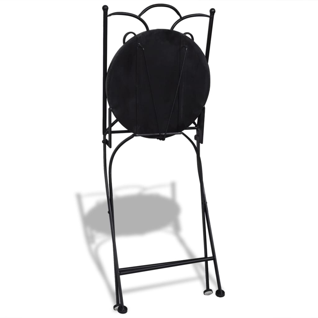 Set Mobilier Bistro, 3 Piese, Cărămiziu, Plăci Ceramice