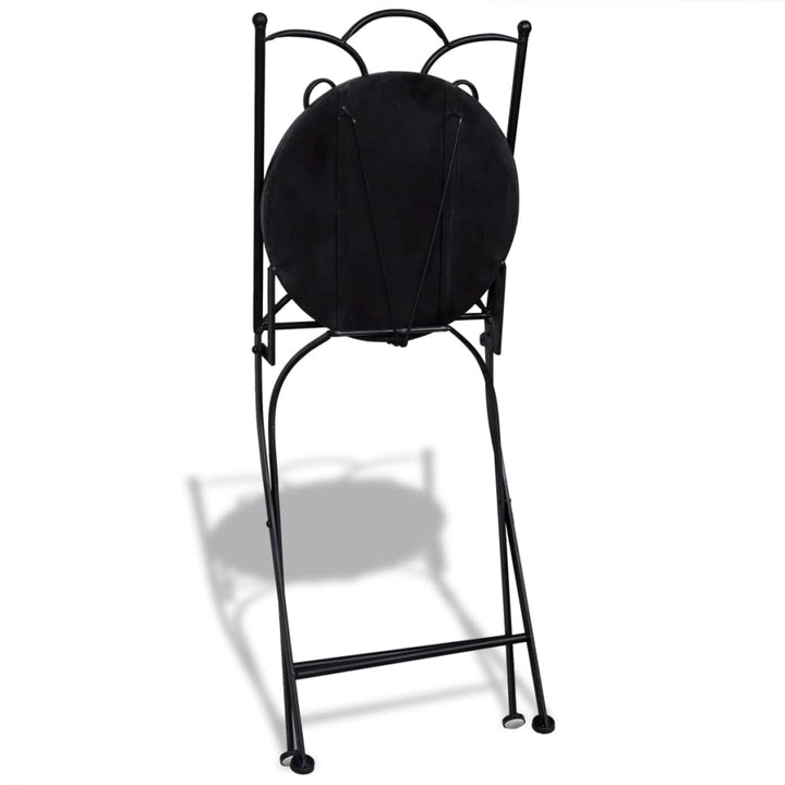 Set Mobilier Bistro, 3 Piese, Cărămiziu, Plăci Ceramice