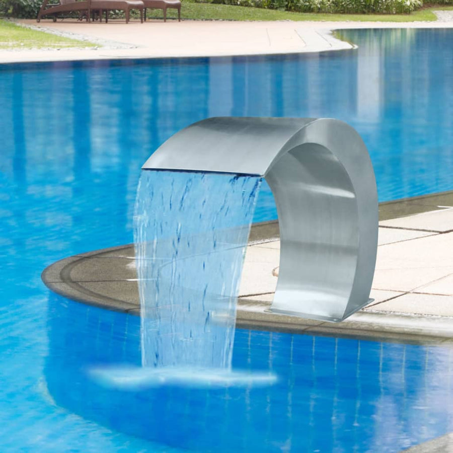 Fântână De Piscină Cascadă Grădină, 45 X 30 X 60 Cm, Oțel Inoxidabil