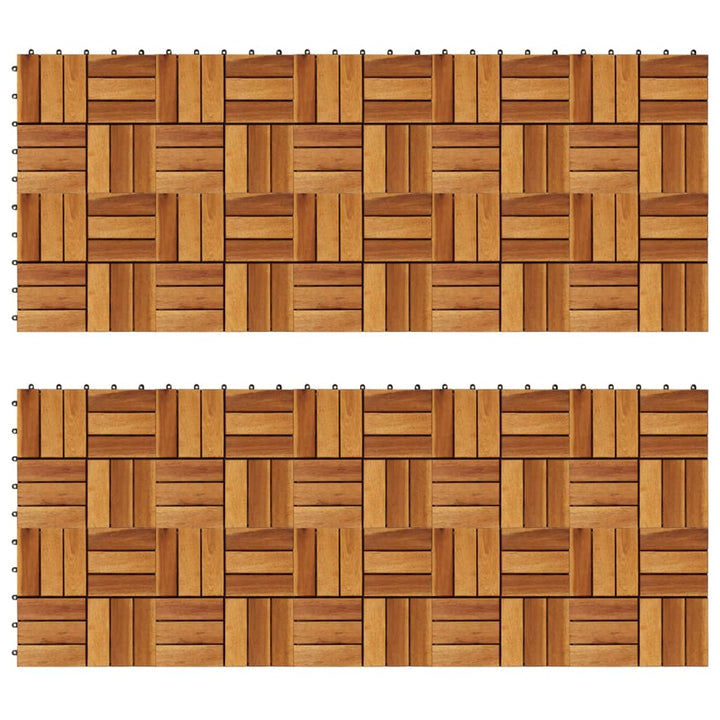 Plăci Pardoseală, 10 Buc., , 30X30 Cm, Lemn Masiv De Acacia