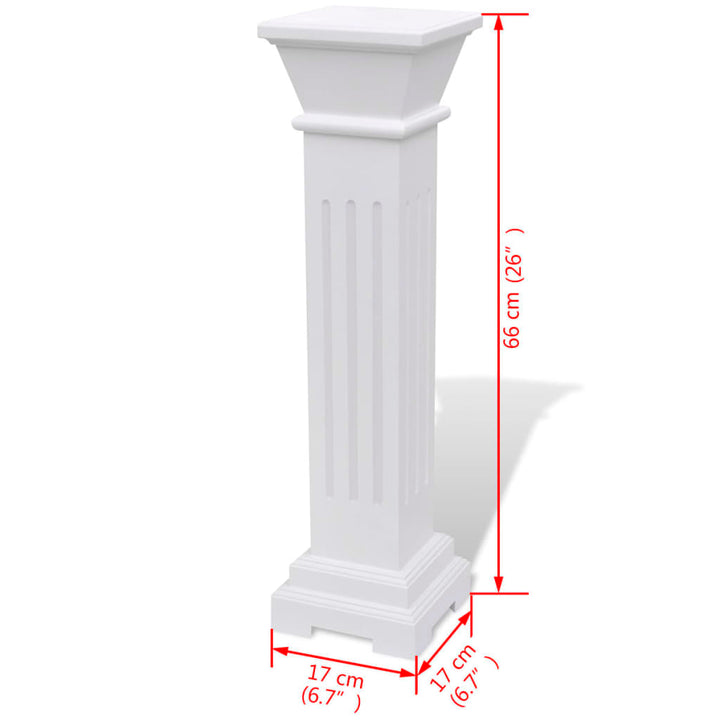 Suport Pentru Plante Tip Stâlp, Pătrat, Clasic, Mdf