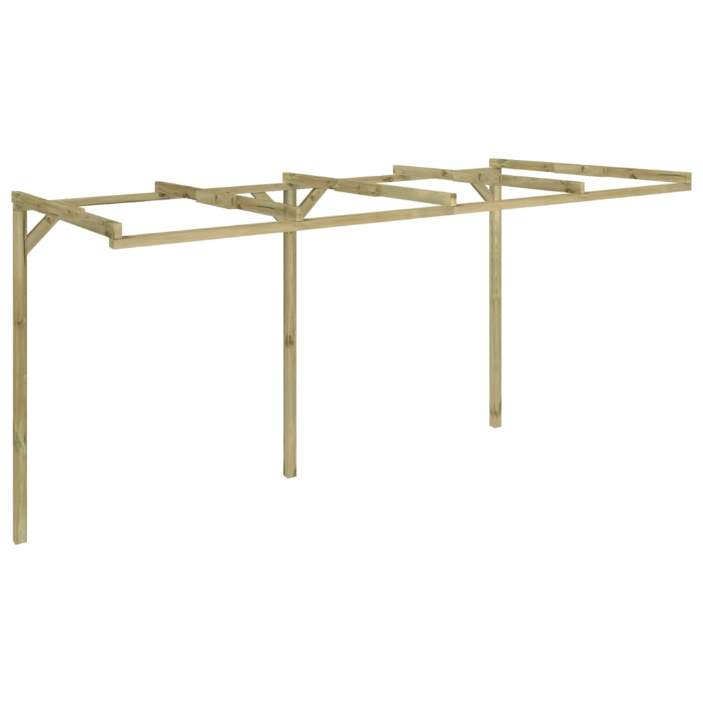 Pergolă De Perete, 2 X 4 X 2,2 M, Lemn