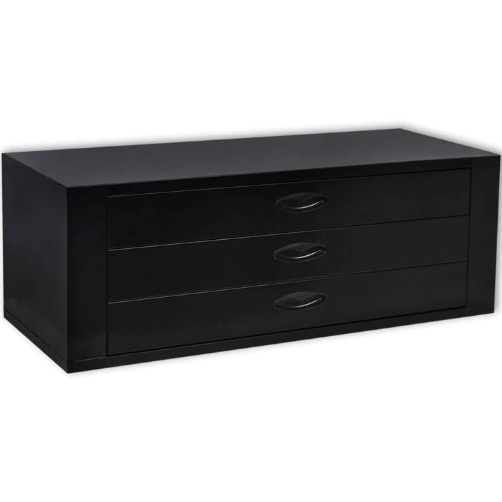 Scrin Metalic Cu 3 Sertare Pentru Unelte, Negru