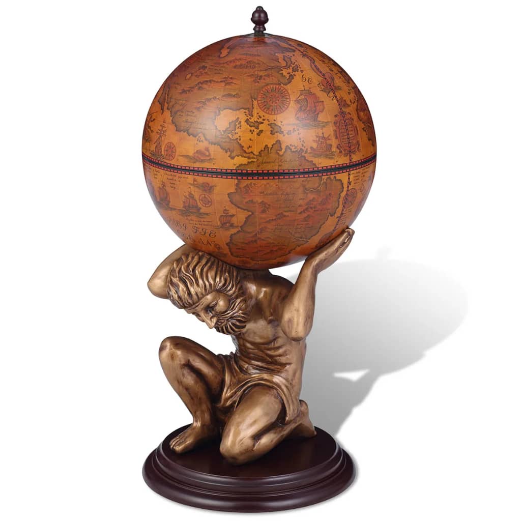 Bar Tip Glob, Suport Sticle De Vin Cu Aspect Atlas 42X42X85 Cm