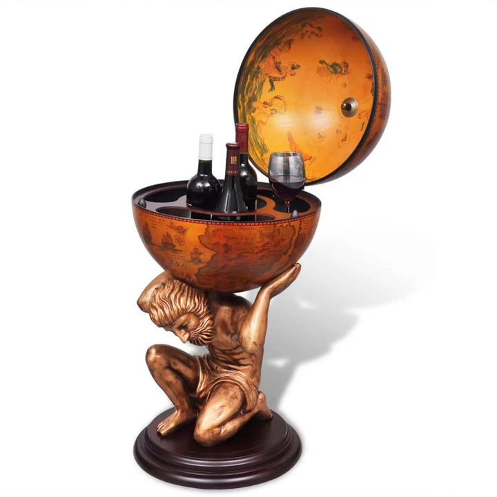 Bar Tip Glob, Suport Sticle De Vin Cu Aspect Atlas 42X42X85 Cm