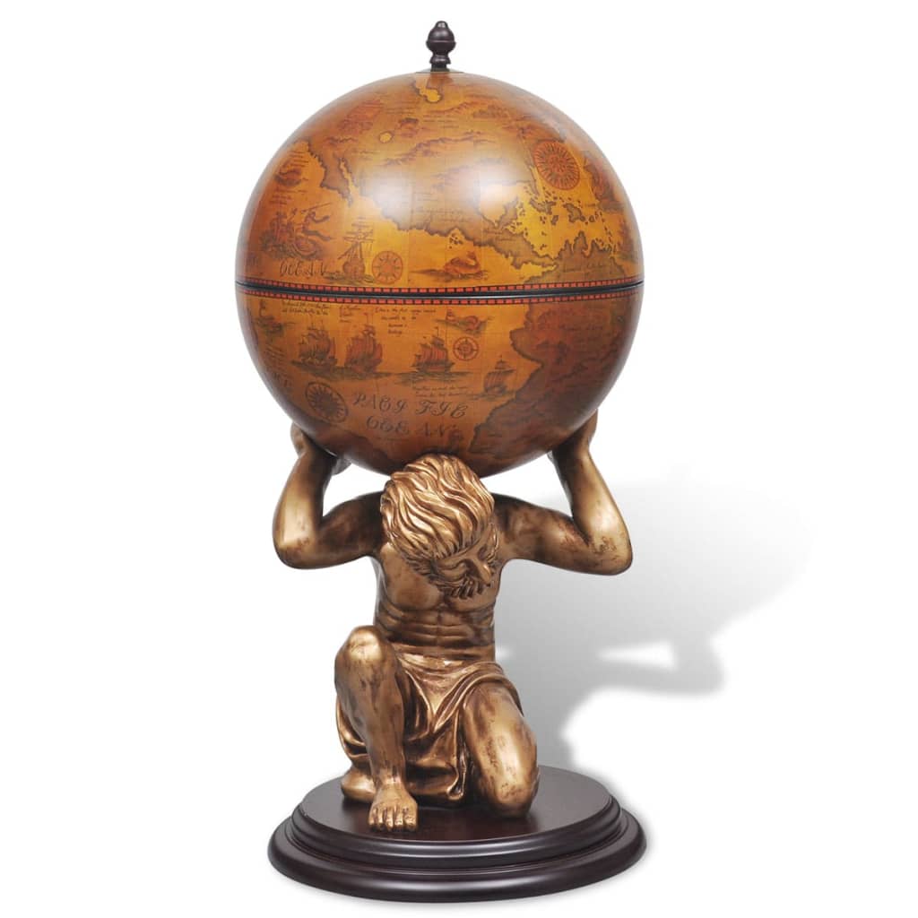 Bar Tip Glob, Suport Sticle De Vin Cu Aspect Atlas 42X42X85 Cm