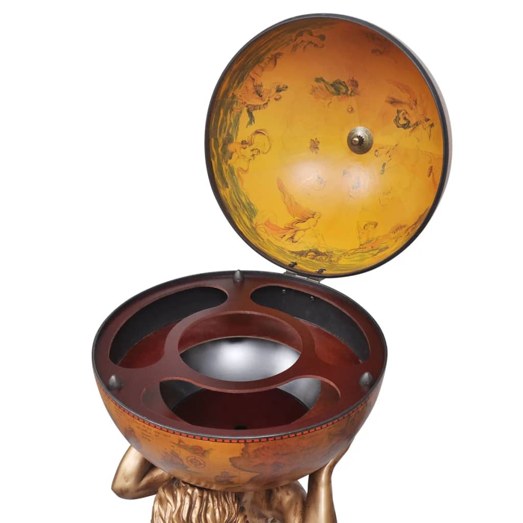 Bar Tip Glob, Suport Sticle De Vin Cu Aspect Atlas 42X42X85 Cm