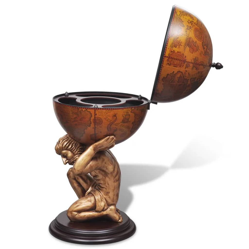Bar Tip Glob, Suport Sticle De Vin Cu Aspect Atlas 42X42X85 Cm