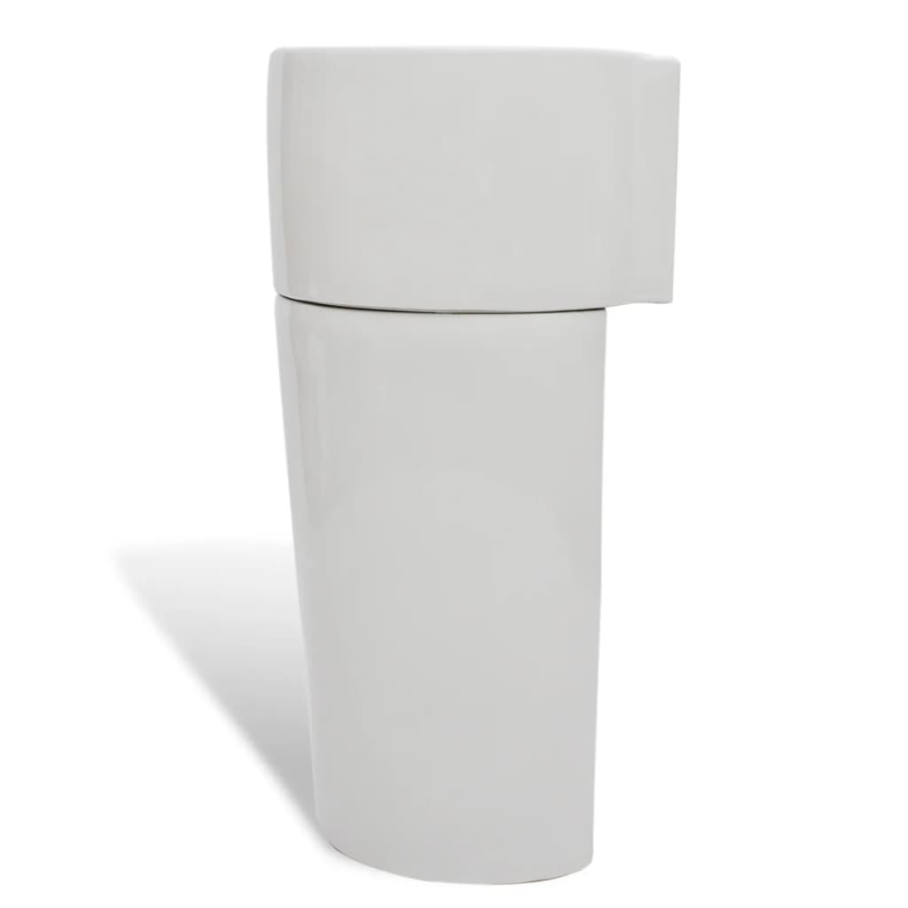 Chiuvetă Baie Cu Suport, Orificiu Robinet/Preaplin,Rotund,Ceramică,