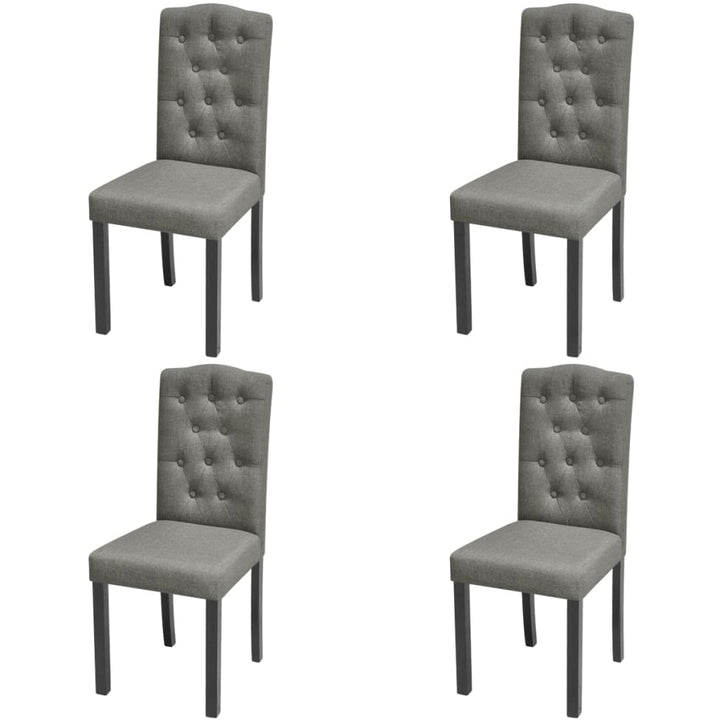 Scaune De Bucătărie, 4 Buc., Cafeniu, Material Textil