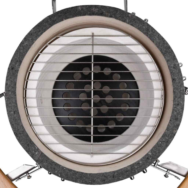 Grătar Kamado Cu Afumătoare Din Ceramică 81 Cm