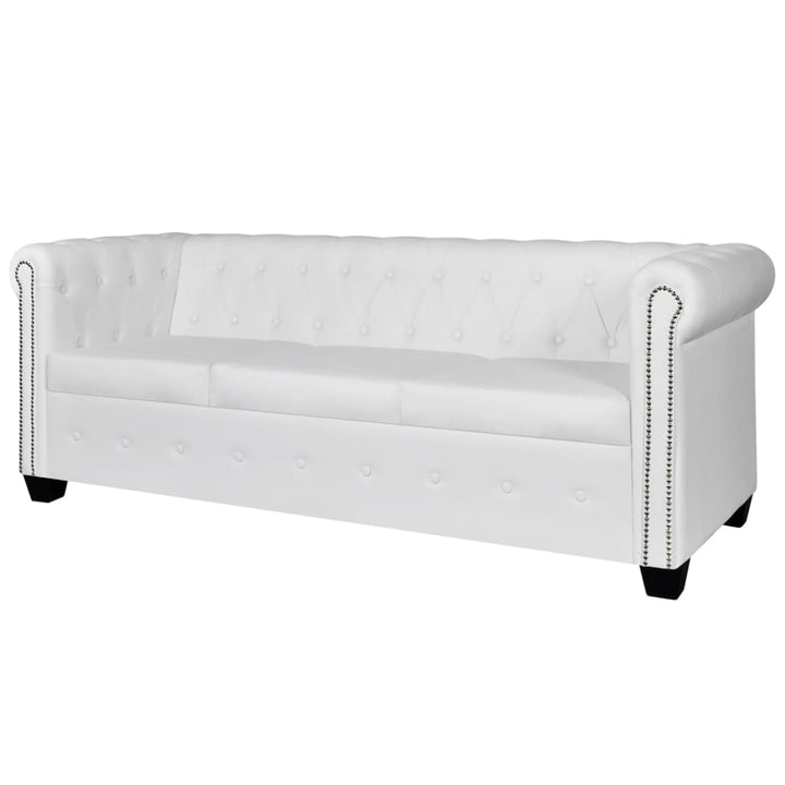 Canapea Chesterfield Cu 2 Locuri, Piele Artificială,