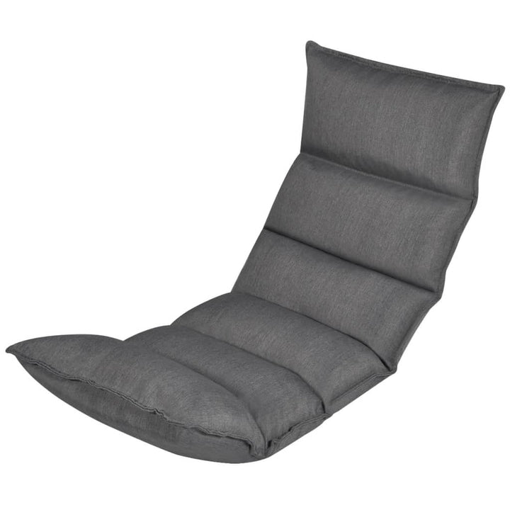 Șezlong De Podea Pliabil, Gri, Material Textil