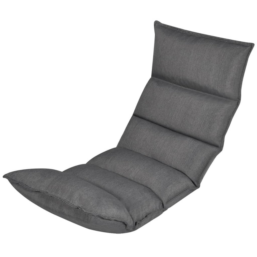 Șezlong De Podea Pliabil, Gri, Material Textil