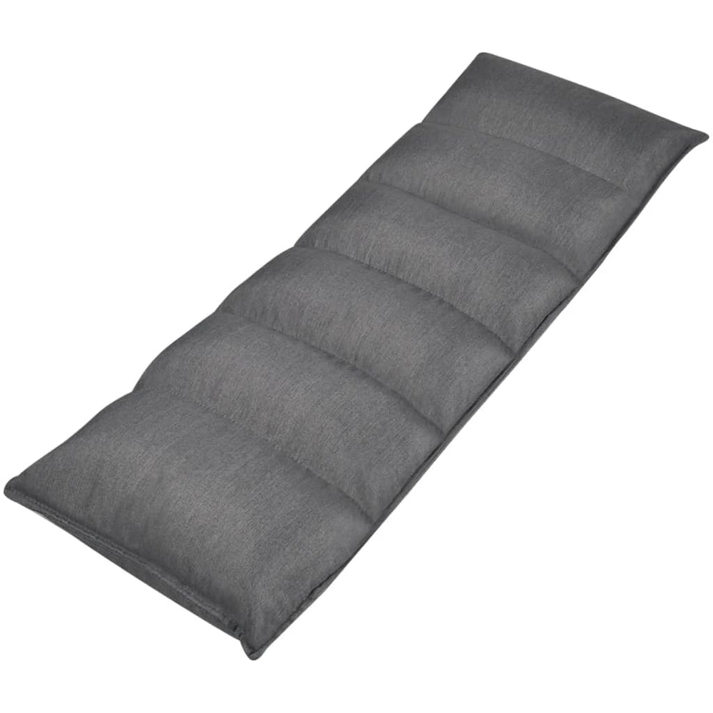 Șezlong De Podea Pliabil, Gri, Material Textil