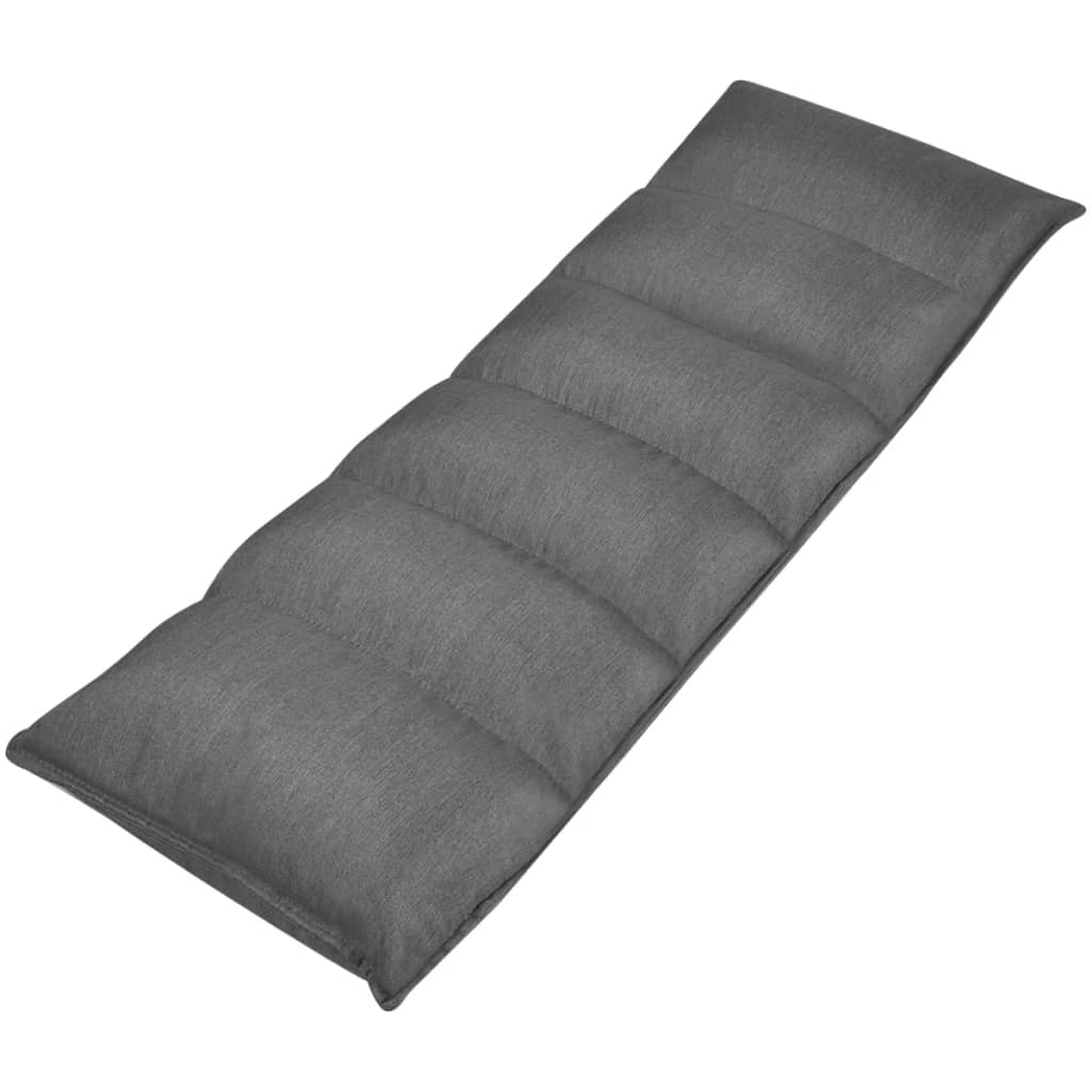 Șezlong De Podea Pliabil, Gri, Material Textil